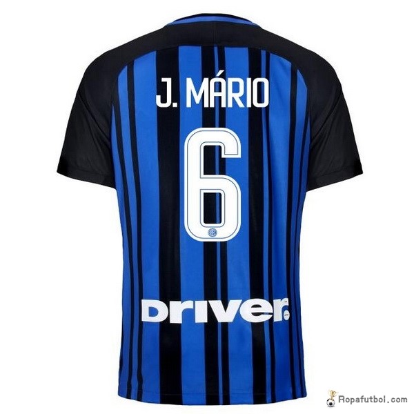 Camiseta Inter de Milán Replica Primera Ropa J.Mario 2017/18